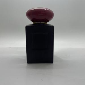 100ml Black Square Glass Perfume Bottle with Crimp Pump