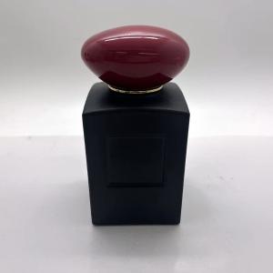 100ml Black Square Glass Perfume Bottle with Crimp Pump