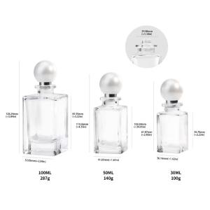 30ml 50ml 100ml Clear Perfume Atomizer Glass Bottle