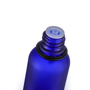 Frosted Blue Empty Cosmetic Oil Dropper Glass Bottles