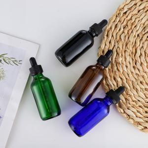 30ml Black Empty Cosmetic Serum Glass Bottle with Cream Pump