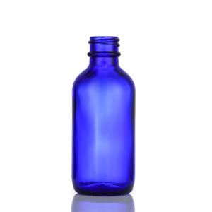 480ml Blue Cosmetic Bottle,Cylinder Boston Glass Oil Bottles