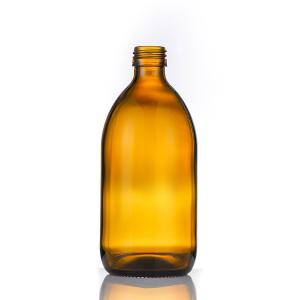 500ml Amber Pharma Oral Liquid Glass Bottle,Round Bottle for Medicine Liquid Syrup