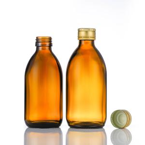 300ml 500ml Pharmaceutical Glass Syrup Bottles with Aluminum Screw Lid