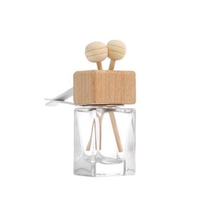 product image Hanging Car Air Freshener 15ml Perfume Diffuser Bottle With Wood Cap and Clip SK-CADB006