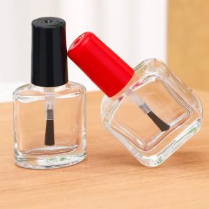 product image Square Glass Nail Polish Bottle 10ML Empty Gel Nail Polish Bottle With Brush SK-NPGB003