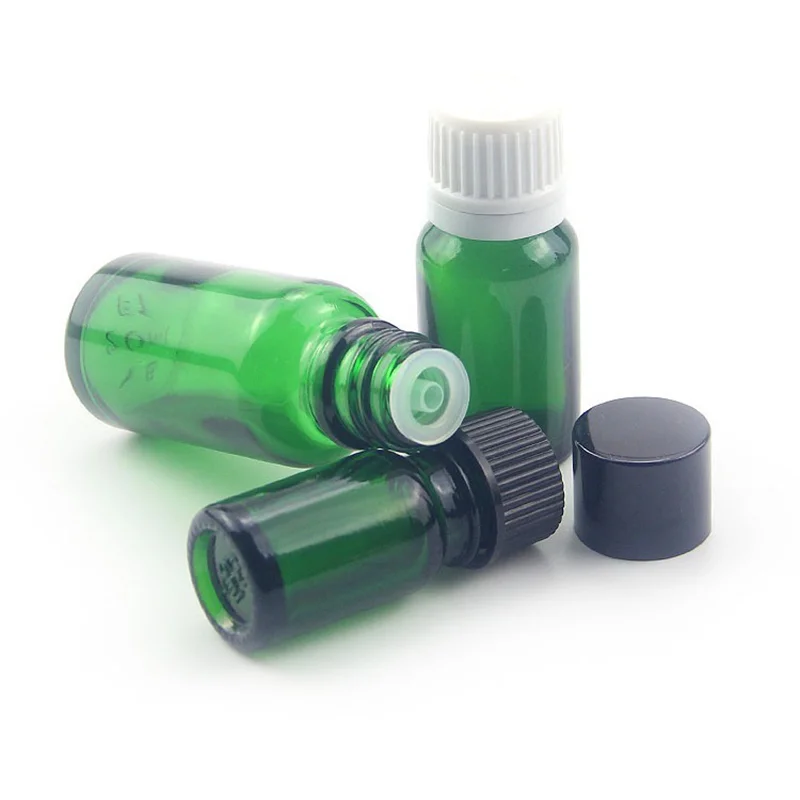 Empty Green Glass Dropper Bottle, Aromatherapy Liquid Glass Bottles