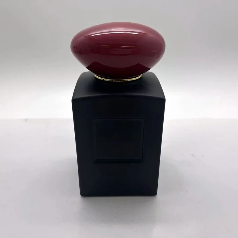 product image 100ml Black Square Glass Perfume Bottle with Crimp Pump SK-PGB100D