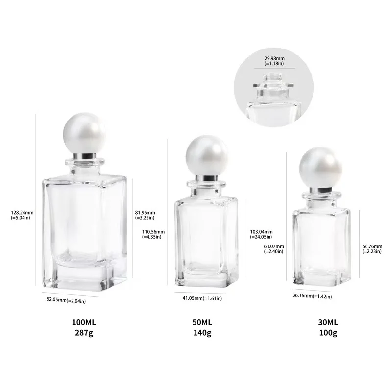 product image 30ml 50ml 100ml Clear Perfume Atomizer Glass Bottle SK-PGB100F