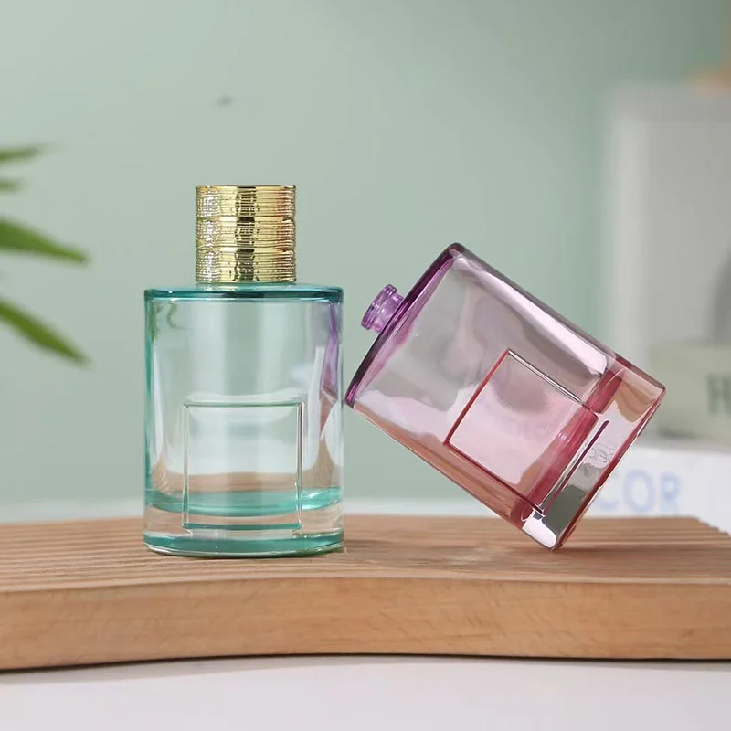product image 100ml Cylinder Glass Perfume Bottles, Empty Cosmetic Bottle SK-PGB100H