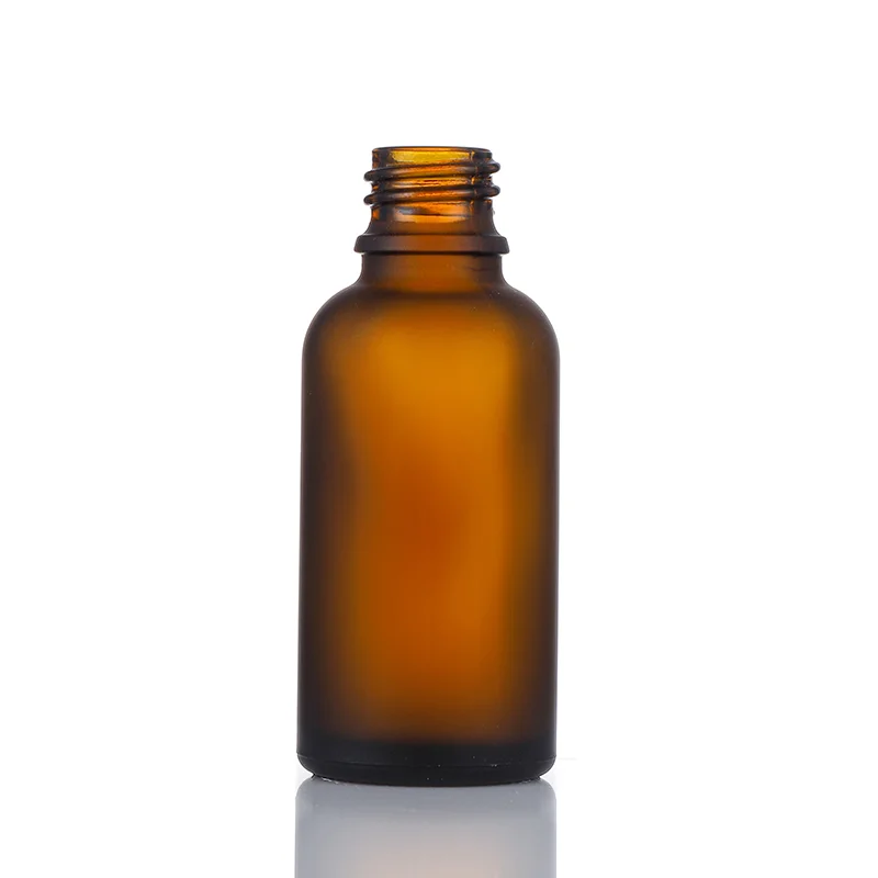 product image 100ml Frosted Amber Empty Essential Oil Glass Bottle SK-AEGB010