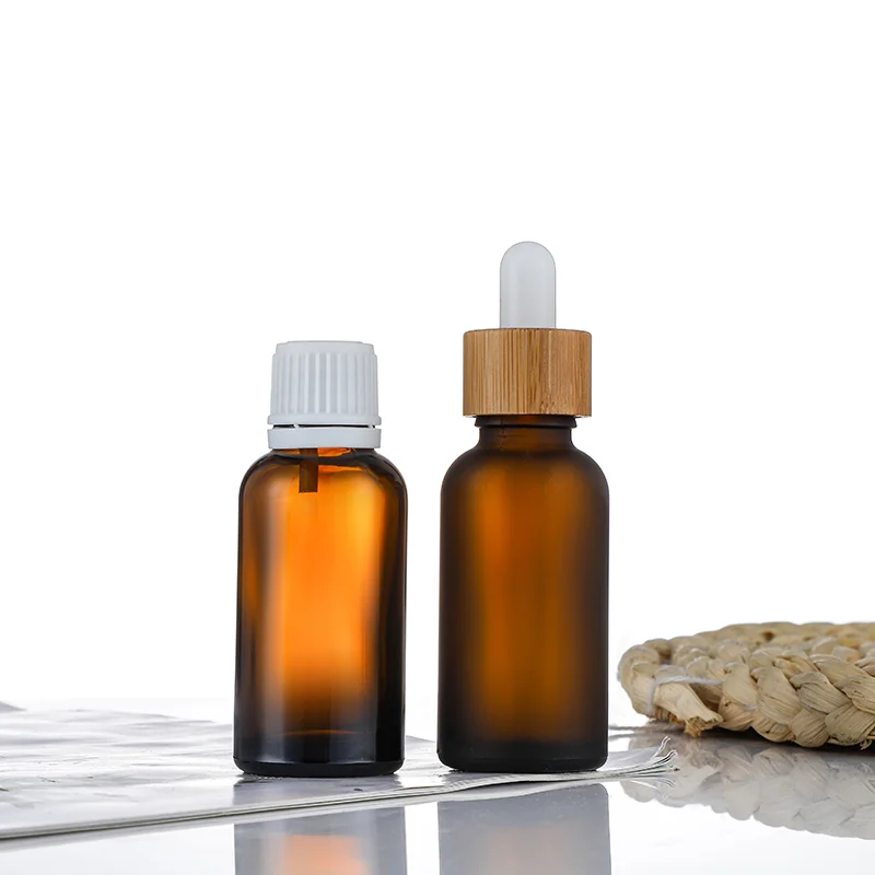 product image Amber Empty Glass Dropper Bottles,18mm Essential Oil Bottle SK-AEGB014