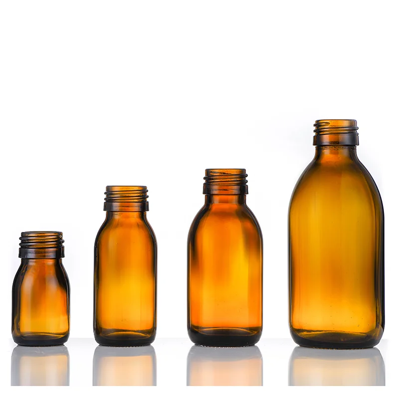 100ml Amber Empty Liquid Bottle,Pharmaceutical Glass Syrup Bottles