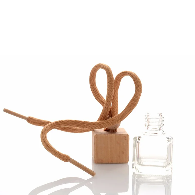 product image Empty 8ml Air Freshener Bottle ,Clear Glass Car Perfume Bottles with Wood Screw Cap SK-CADB004