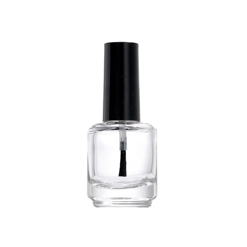 product image Transparent Empty Nail Polish Bottle Cylinder 15ml Cosmetic Gel Glass Custom Nail Polish UV Bottles  SK-NPGB002