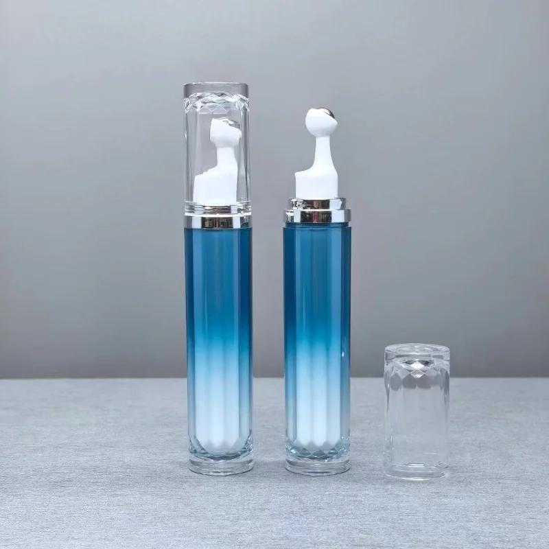 product image Cosmetic Packing Container 15ml 20ml Plastic Tube Stainless Steel Roll on Ball Massage Airless Bottle SK-PROB010