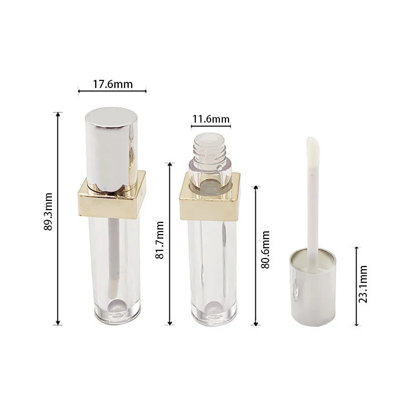 Luxury air Squeeze Tube Wholesale Bulk Private Label Cosmetics Container with Stick Lip Gloss Container Tube 5ml