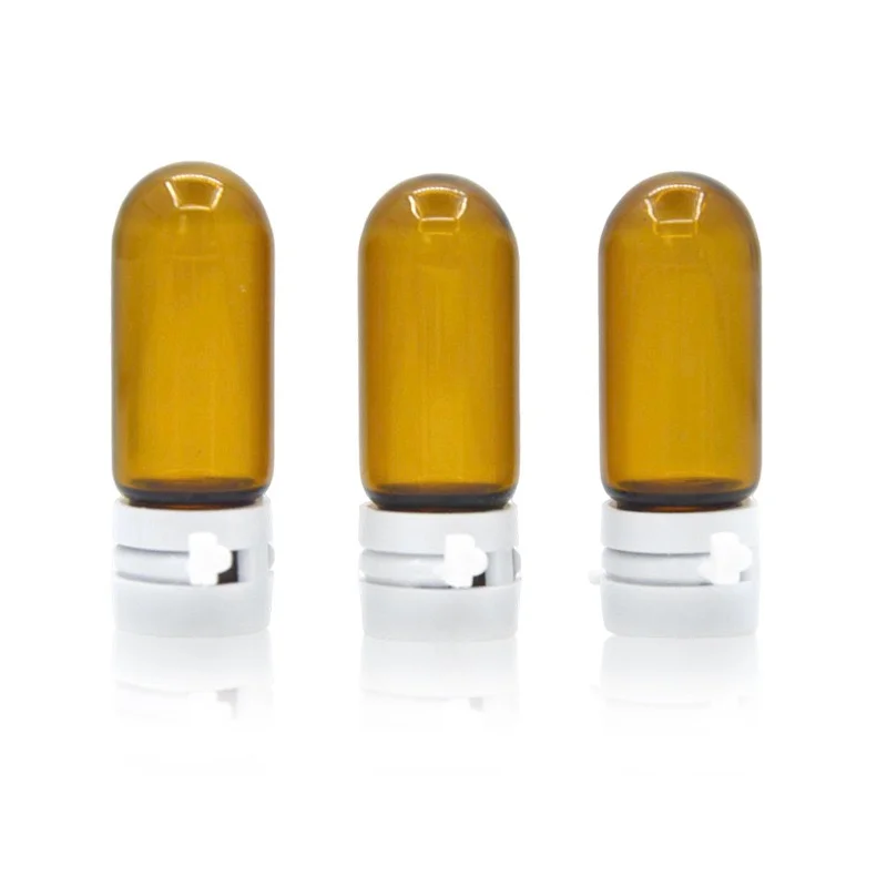 product image 2ml Small Fine Oil Bottle Light Amber Round Bottle Glass Vial,5ml Essential Oil Tube Bottles with Cap TP-GTB004