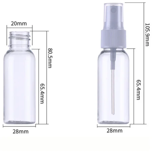 30ml Clear Pet Spray Bottle Cosmetics Disinfectant Dispenser Small Spray Bottle