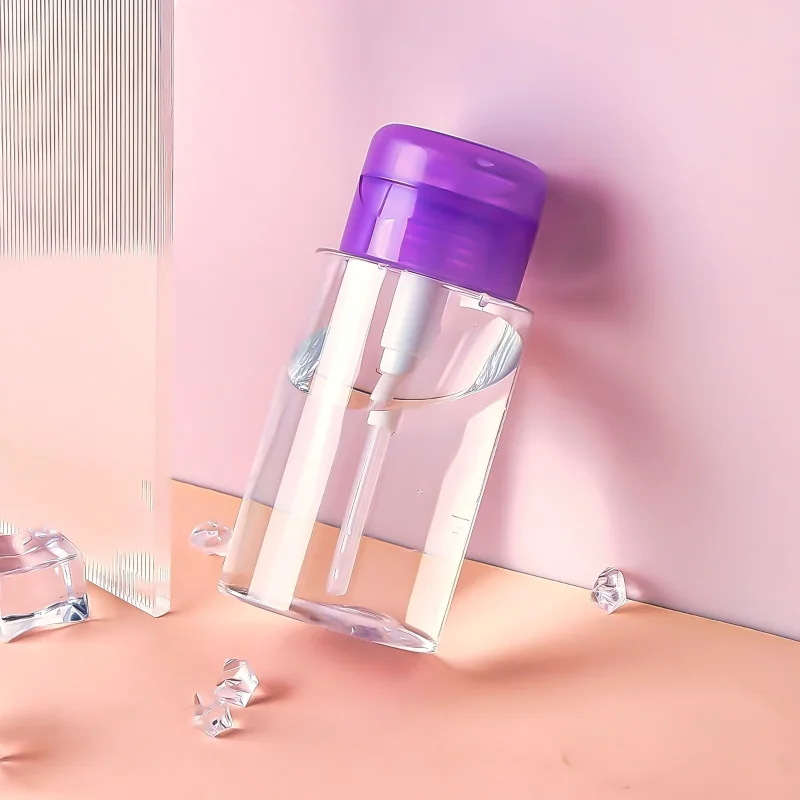 product image 150ml 200ml for Cylinder PET Bottles with Pink Flip Top Pump for Toner and Cleanser Custom Logo TP-PETJ03