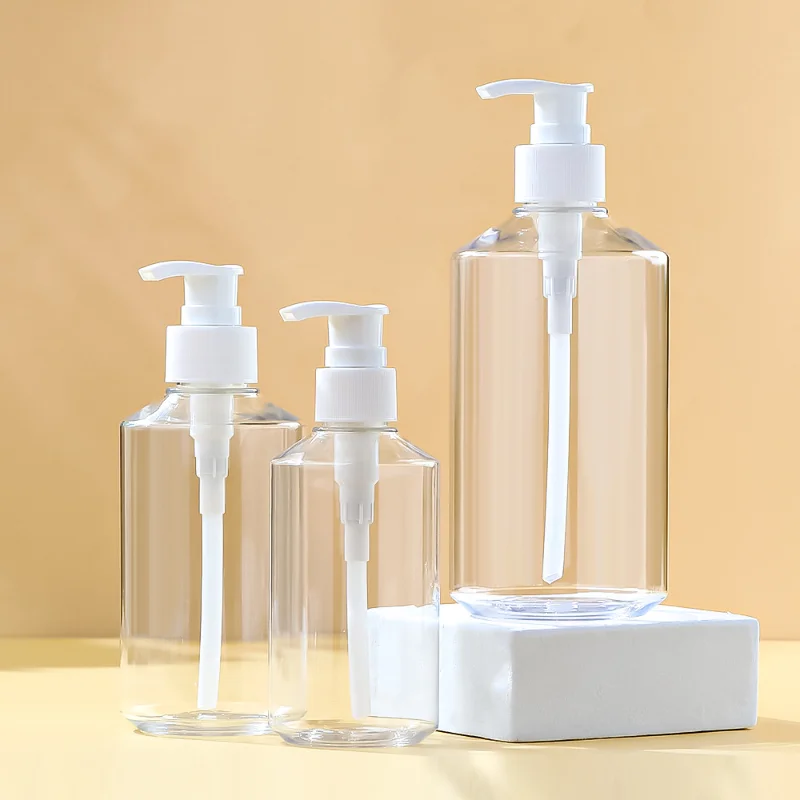 product image 200ml Transparent Empty Bottles 500ml Body Plastic Lotion Pump Bottle for Shampoo TP-PETJ05