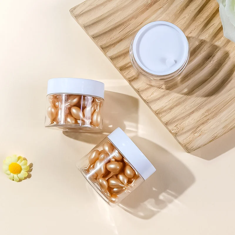 Refill 50g 80g 100g PET Plastic Body Butter Jars Cosmetic Container Eye Cream Jar With Dome Lids