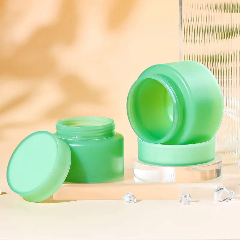 Wholesale Frosted Double Wall Plastic PP Cosmetic Jar Straight 50g/100g Empty Face Cream Container for Skincare Lotion Screw Top