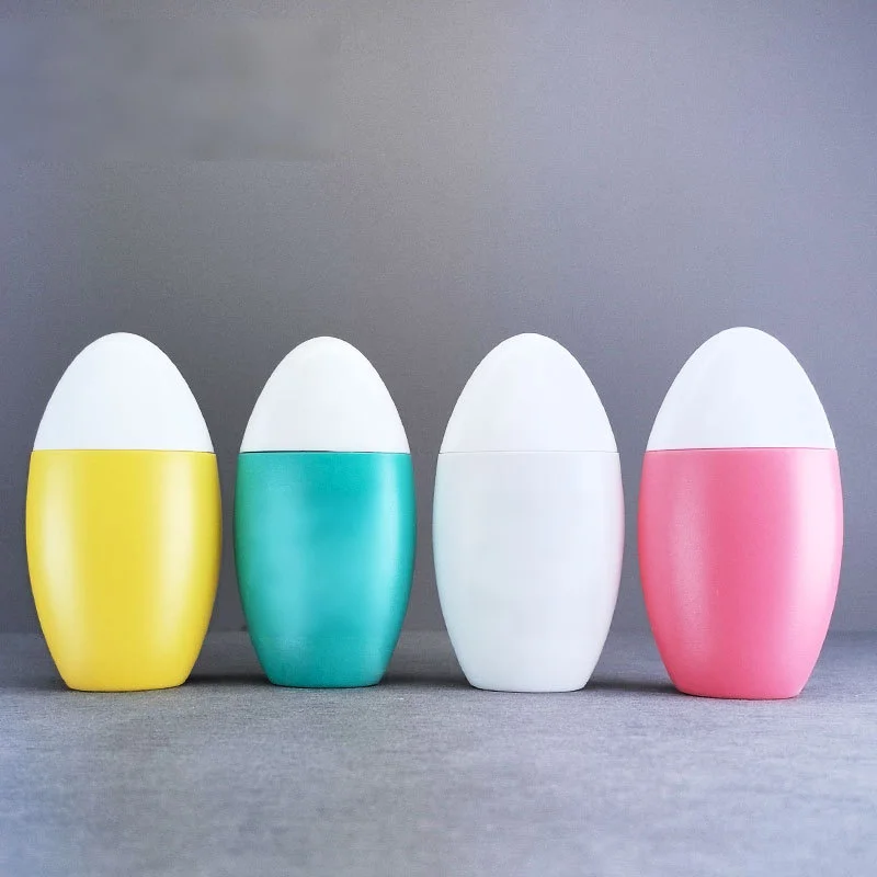 Fancy 40ml/60ml HDPE Plastic Sunscreen Lotion Bottles with Screw Cap Screen Printed Packaging
