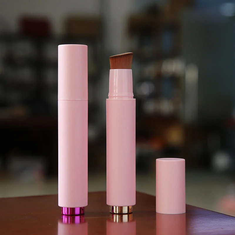 product image Custom Logo 20ML Flat Brush Refillable Liquid Foundation Pump Cosmetics Applicators Concealer Loose Powder Makeup Brush Container TP-HHB025