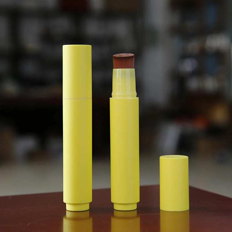Custom Logo 20ML Flat Brush Refillable Liquid Foundation Pump Cosmetics Applicators Concealer Loose Powder Makeup Brush Container