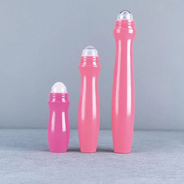 product image 5ML 10ML 15ML White PET Plastic Roll-On Bottle with Steel Bead for Skin Care Serum Lotion Eye Cream Packaging Screen Printing TP-HHB026