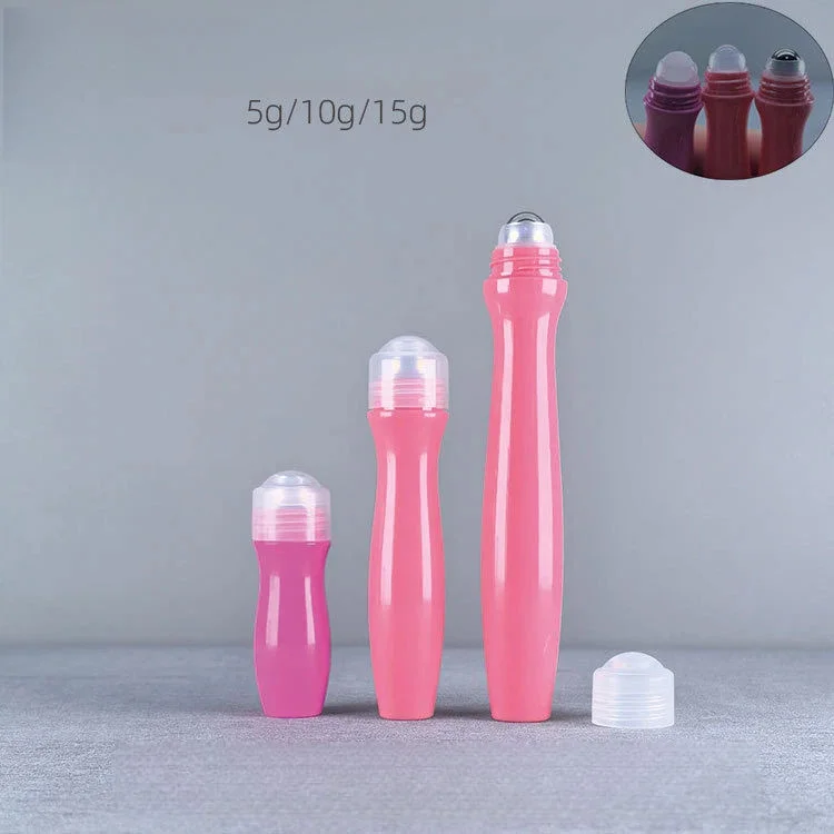 product image 5ML 10ML 15ML White PET Plastic Roll-On Bottle with Steel Bead for Skin Care Serum Lotion Eye Cream Packaging Screen Printing TP-HHB026