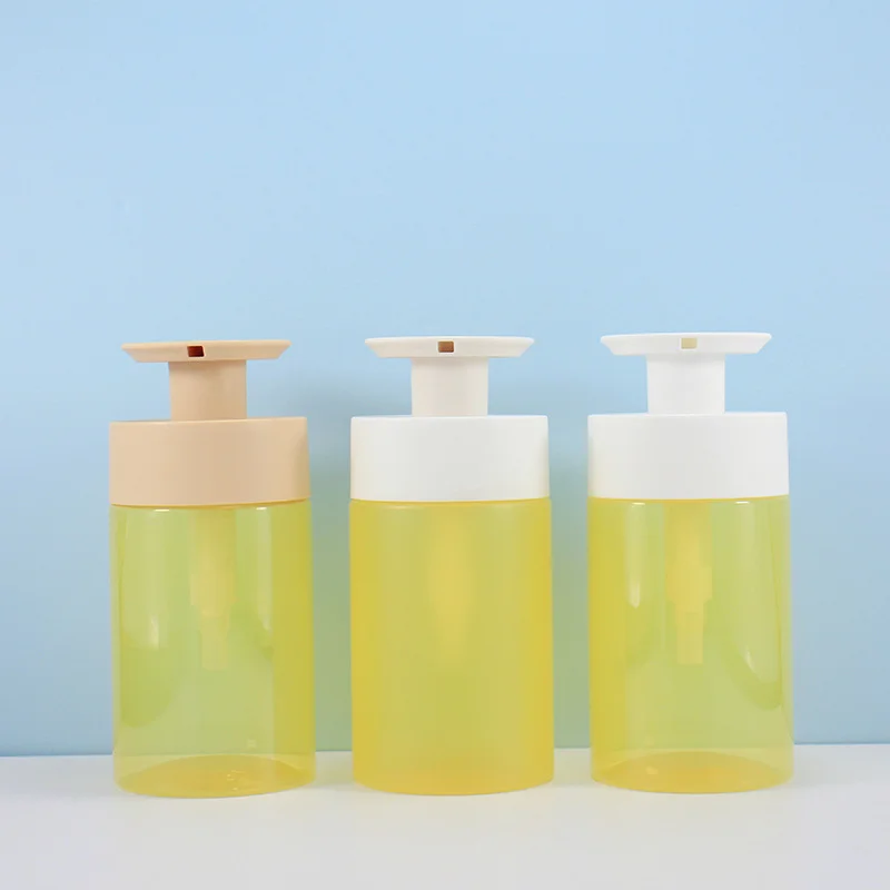 Custom PET Plastic Luxury 500ml Shampoo and Conditioner Bottles with New Style pp Lotion Pump Dispenser Packaging Bottle Set