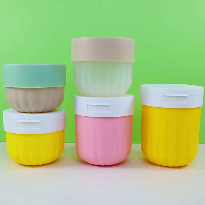 Custom 300ml Wide-Mouth PP Jar 50ml Body Cream Bottle 250ml Pumpkin-Shaped Jar Scrub Jar Mud Mask Jar Lotion Jar