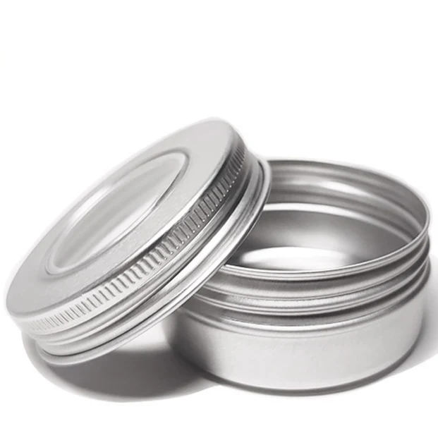 0.5oz Empty Aluminum Tin Jars, Cosmetic Packaging Tin Cans, Portable Metal Containers for Lip Balm Storage
