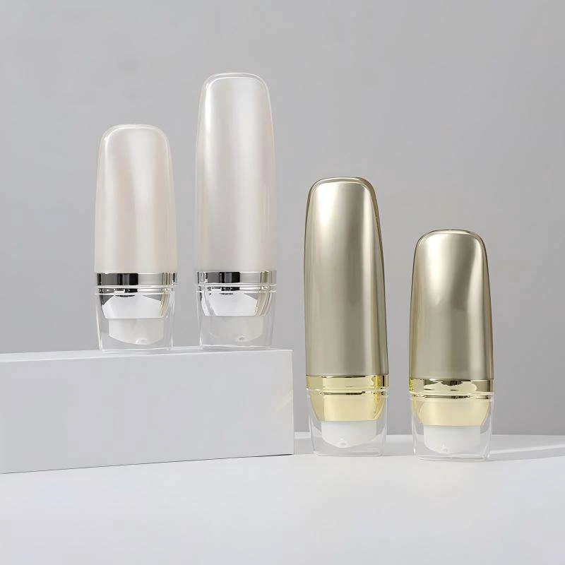 Custom Logo Cosmetic Plastic Bottle 15ml 30ML 50ML BB Cream Refill Empty Lotion Shampoo Facial Cleanser Airless Pump Bottle