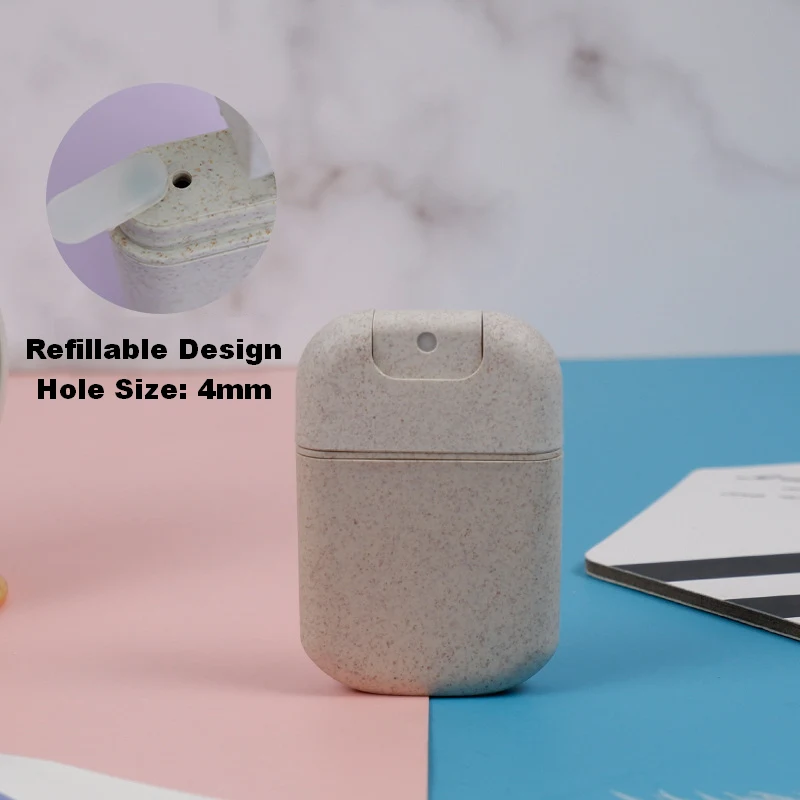 20ml/30ml Card-style Flat Pump Spray Bottles Pocket-sized Empty Portable Refillable Travel Toiletries Screen Printed Design