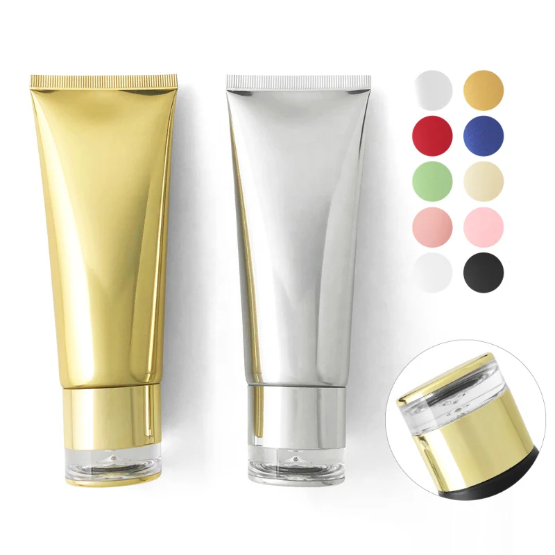 100ml PE Cosmetic Tube with Water Droplet Cap Soft Pattern Facial Cleanser Sunscreen Eye Cream Shampoo Bottle Dispensing