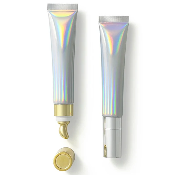 product image 20ml Silver Cosmetic Hose Lip Gloss Eye Cream Emulsion Zinc Alloy 20g Empty Lip-Balm Essence Travel Packaging Soft Tube TP-TULA071