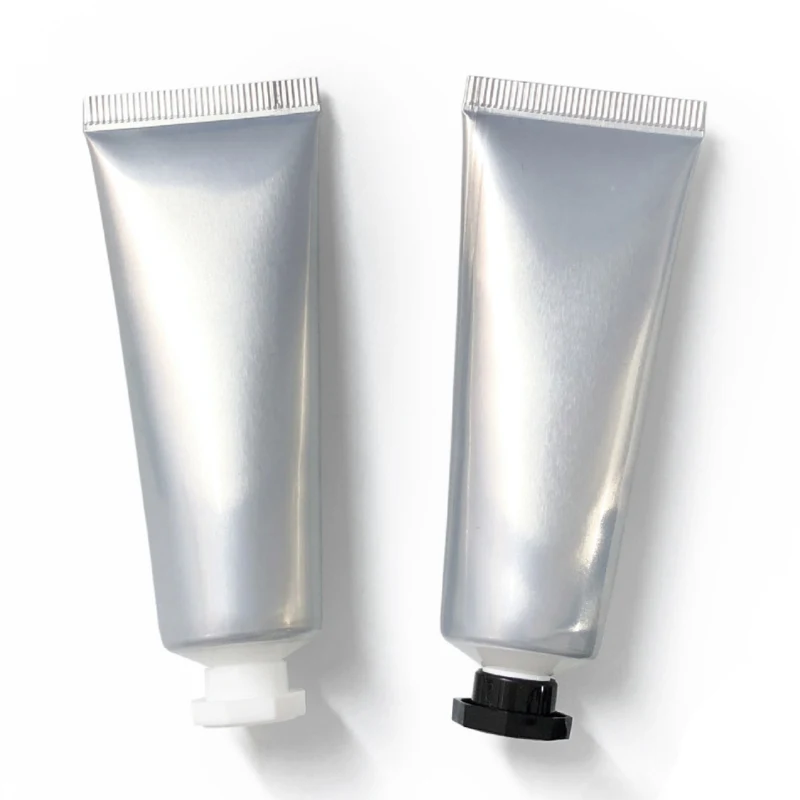 product image Empty 30g Silver Aluminum Cream Soft Tube Hand/face Lotion Bottles Silver Tube with Octagonal Lid Cosmetic Packaging TP-TULA072