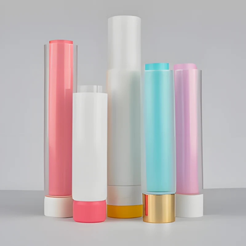 50ml 100ml Twin Tube with Screw Flip Top Caps Dual Chamber Plastic Tubes for Cosmetics Hair Color Dye Cream