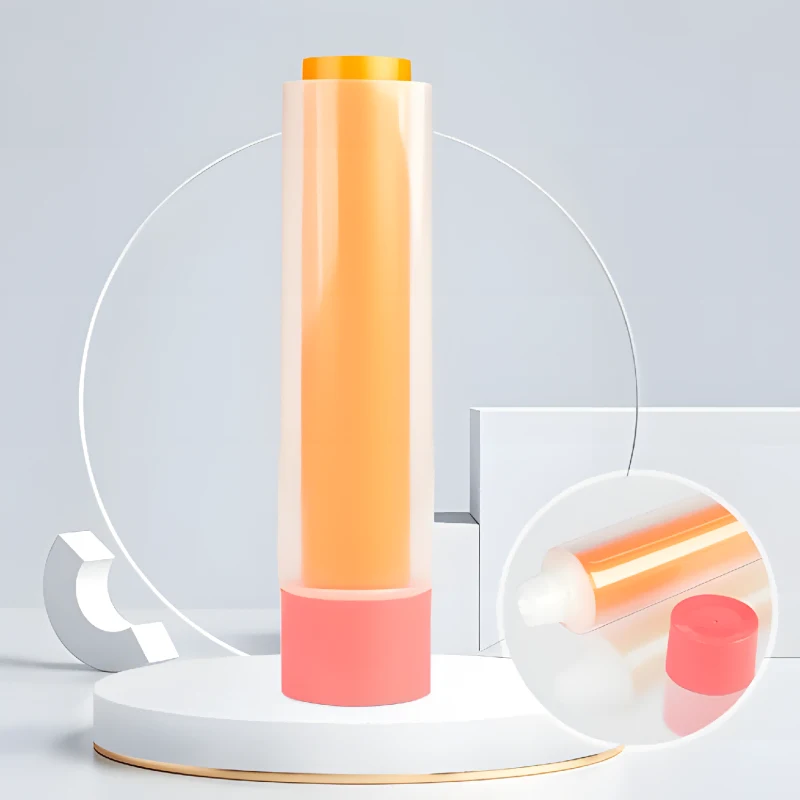 50ml 100ml Twin Tube with Screw Flip Top Caps Dual Chamber Plastic Tubes for Cosmetics Hair Color Dye Cream