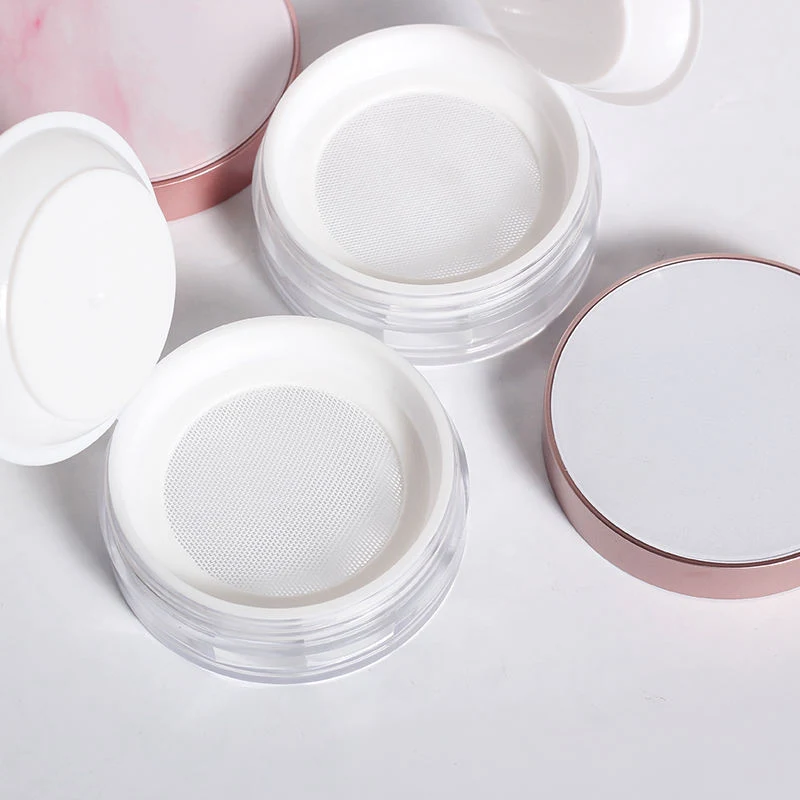 Free Sample Reusable 15g Plastic Cosmetic Jar with Screw Top for Loose Powder Honey Powder Blusher Talcum Powder