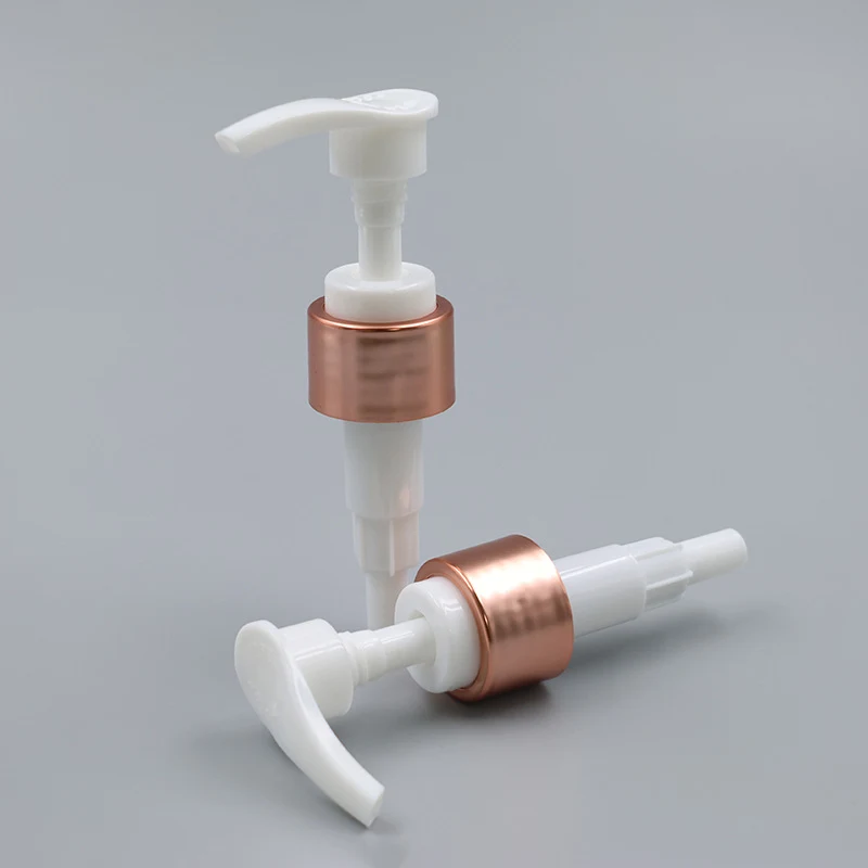 PP Sprayer Hot Sell Matte Rose Golden Circle Shampoo Pump for 150ml Hair Wash Bottles