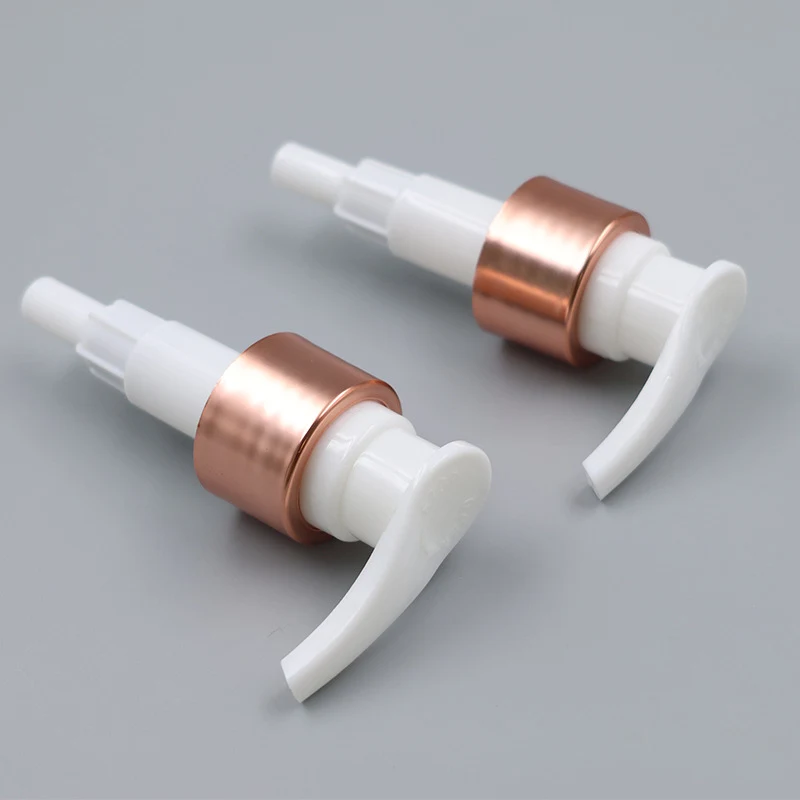 PP Sprayer Hot Sell Matte Rose Golden Circle Shampoo Pump for 150ml Hair Wash Bottles